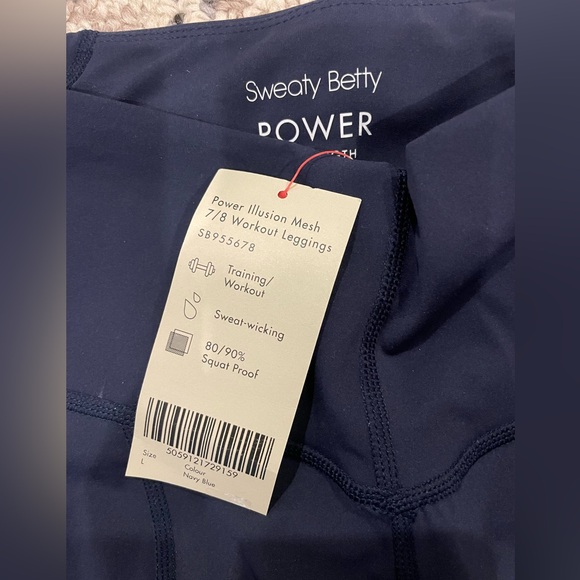 Sweaty Betty Power Illusion Mesh 7/8 Workout Leggings size L *NWT* - Picture 5 of 8